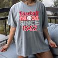 Baseball Mom Since 1962 Women's Comfort Colors T-Shirt Gray Baseball Mom Since 1962 Women's Comfort Colors T-Shirt Gray