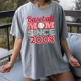 Baseball Mom Since 2008 Women's Comfort Colors T-Shirt Gray Baseball Mom Since 2008 Women's Comfort Colors T-Shirt Gray
