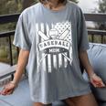 Baseball MOM Cool USA American Flag Family Reunion Women's Comfort Colors T-Shirt Gray