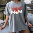 Baseball Mom Coquette Pink Bow Baseball Mama Premium Women's Comfort Colors T-Shirt Gray
