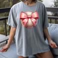 Baseball Mom Coquette Pink Bow Baseball Mom Women's Comfort Colors T-Shirt Gray Baseball Mom Coquette Pink Bow Baseball Mom Women's Comfort Colors T-Shirt Gray