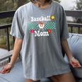 Baseball Mom Cute Retro Look Mothers Will Love Women's Comfort Colors T-Shirt Gray Baseball Mom Cute Retro Look Mothers Will Love Women's Comfort Colors T-Shirt Gray