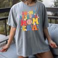 In My Baseball Mom Era Cute Mommy Groovy Women's Comfort Colors T-Shirt Gray