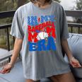 In My Baseball Mom Era Groovy Baseball Mother's Day US Flag Women's Comfort Colors T-Shirt Gray