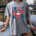 In My Baseball Mom Era Smile Face Retro Women's Comfort Colors T-Shirt Gray