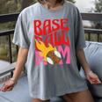 Baseball Mom Game Day Trendy Pink Leopard Mama Premium Women's Comfort Colors T-Shirt Gray