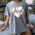 Baseball Mom Heart Mother's Day Mom Grandma Mama Boys Girls Women's Comfort Colors T-Shirt Gray Baseball Mom Heart Mother's Day Mom Grandma Mama Boys Girls Women's Comfort Colors T-Shirt Gray
