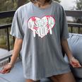 Baseball Mom Heart Women's Comfort Colors T-Shirt Gray