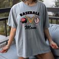 Baseball Mom Leopard Heart Game Day Love Mommy Women's Comfort Colors T-Shirt Gray Baseball Mom Leopard Heart Game Day Love Mommy Women's Comfort Colors T-Shirt Gray