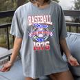 Baseball Mom Loud & Proud Since 1976 Raglan Baseball Tee Women's Comfort Colors T-Shirt Gray