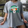 Baseball Mom Rainbow Game Day Women's Comfort Colors T-Shirt Gray Baseball Mom Rainbow Game Day Women's Comfort Colors T-Shirt Gray