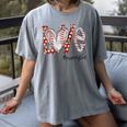 Baseball Mom Shirt Heart Love Baseball Nannylife Women's Comfort Colors T-Shirt Gray