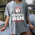 Baseball Mom Shirt Mama Women Baseball Shirt For Women's Comfort Colors T-Shirt Gray