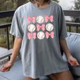 Baseball Mom Sister Tween Teen Girl Girly Pink Bow Preppy Premium Women's Comfort Colors T-Shirt Gray Baseball Mom Sister Tween Teen Girl Girly Pink Bow Preppy Premium Women's Comfort Colors T-Shirt Gray