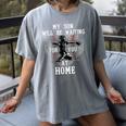 Baseball Mom My Son Will Be Waiting For You At Home Women's Comfort Colors T-Shirt Gray