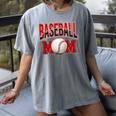 Baseball Mom Sports Red Women's Comfort Colors T-Shirt Gray Baseball Mom Sports Red Women's Comfort Colors T-Shirt Gray