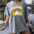Baseball Mom Sports Mom Yellow Women's Comfort Colors T-Shirt Gray