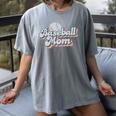 Baseball Mom Sporty Retro Baseball Team Momma Gray Women's Comfort Colors T-Shirt Gray