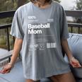 Baseball Mom Graphic Tees For Women Women's Comfort Colors T-Shirt Gray Baseball Mom Graphic Tees For Women Women's Comfort Colors T-Shirt Gray