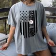 Baseball Mom USA Flag Baseball Mama Day Vibes Mama Women's Comfort Colors T-Shirt Gray