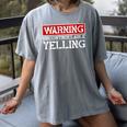 Baseball Mom Warning Uncontrollable Yelling Funny Sign Women's Comfort Colors T-Shirt Gray