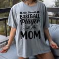 Baseball Mom Women Girls Daughter Mother Baseball Player Women's Comfort Colors T-Shirt Gray