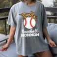 Baseball MomMom Baseball Player Leopard Mom Mom Women's Comfort Colors T-Shirt Gray