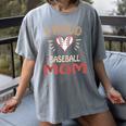 Baseball Moms Mother Kids Girls Boys School Game Women's Comfort Colors T-Shirt Gray