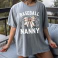 Baseball Nanny Baseball Coquette Bow Women's Comfort Colors T-Shirt Gray Baseball Nanny Baseball Coquette Bow Women's Comfort Colors T-Shirt Gray