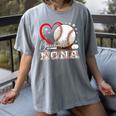 Baseball Nona Family Matching Cute Baseball Lover Women's Comfort Colors T-Shirt Gray