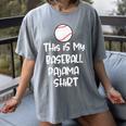 This Is My Baseball Pajama Shirt For Players Teens Boys Girl Women's Comfort Colors T-Shirt Gray