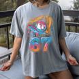 Baseball Player 67 Number 67th Sports Ice Cream Drip Women's Comfort Colors T-Shirt Gray Baseball Player 67 Number 67th Sports Ice Cream Drip Women's Comfort Colors T-Shirt Gray
