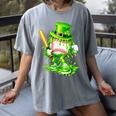 Baseball Player Ice Cream Drip Shamrocks St Patrick's Day Women's Comfort Colors T-Shirt Gray Baseball Player Ice Cream Drip Shamrocks St Patrick's Day Women's Comfort Colors T-Shirt Gray