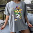 Baseball Player Mardi Gras Alligator Carnival Costume Beads Women's Comfort Colors T-Shirt Gray Baseball Player Mardi Gras Alligator Carnival Costume Beads Women's Comfort Colors T-Shirt Gray