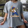 Baseball Puerto Rico Patriotic Flag Boricua Baseball Player Women's Comfort Colors T-Shirt Gray