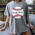 Baseball Red Stitches Sport Graphic 6432 Women's Comfort Colors T-Shirt Gray Baseball Red Stitches Sport Graphic 6432 Women's Comfort Colors T-Shirt Gray