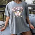 Baseball Shamrock Boston Massachusetts St Patrick’s Day Women's Comfort Colors T-Shirt Gray Baseball Shamrock Boston Massachusetts St Patrick’s Day Women's Comfort Colors T-Shirt Gray