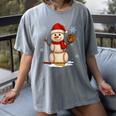 Baseball Snowman Merry Christmas Holiday Sports Xmas Pajamas Women's Comfort Colors T-Shirt Gray Baseball Snowman Merry Christmas Holiday Sports Xmas Pajamas Women's Comfort Colors T-Shirt Gray