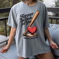 Baseball Valentine Forever On Deck For You Tee Women's Comfort Colors T-Shirt Gray