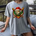 Baseball Xmas Christmas Baseball Ice Cream Drip Boys Women's Comfort Colors T-Shirt Gray