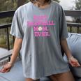 Best Baseball Mom Ever Pink Women's Comfort Colors T-Shirt Gray