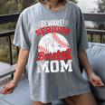 Beware Serious Baseball Mom Game Cheerleading Family Women's Comfort Colors T-Shirt Gray Beware Serious Baseball Mom Game Cheerleading Family Women's Comfort Colors T-Shirt Gray