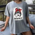 Bleached Memaw Life Soccer Messy Bun Baseball Game Day Women's Comfort Colors T-Shirt Gray Bleached Memaw Life Soccer Messy Bun Baseball Game Day Women's Comfort Colors T-Shirt Gray
