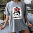 Bleached Nanny Life Soccer Messy Bun Baseball Game Day Women's Comfort Colors T-Shirt Gray Bleached Nanny Life Soccer Messy Bun Baseball Game Day Women's Comfort Colors T-Shirt Gray