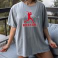 Boston Lovers Skyline Retro Baseball Heartbeat Men Women Women's Comfort Colors T-Shirt Gray Boston Lovers Skyline Retro Baseball Heartbeat Men Women Women's Comfort Colors T-Shirt Gray
