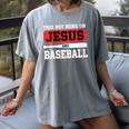 This Boy Runs On Jesus And Baseball Christian Baseball Women's Comfort Colors T-Shirt Gray This Boy Runs On Jesus And Baseball Christian Baseball Women's Comfort Colors T-Shirt Gray