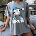 Boys Baseball Graphic Tee Teen Apparel Cute Meme Bruh Women's Comfort Colors T-Shirt Gray