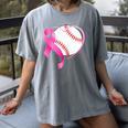 Breast Cancer Awareness Baseball Mom Women's Comfort Colors T-Shirt Gray
