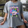Bruh Baseball Drip Boys Youth Ice Cream Dripping Baseball Women's Comfort Colors T-Shirt Gray Bruh Baseball Drip Boys Youth Ice Cream Dripping Baseball Women's Comfort Colors T-Shirt Gray