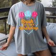 Bruh It's My Birthday Ice Cream Drip Baseball Birthday Women's Comfort Colors T-Shirt Gray Bruh It's My Birthday Ice Cream Drip Baseball Birthday Women's Comfort Colors T-Shirt Gray